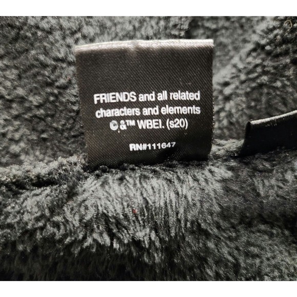 Friends TV Show Womens Sleepwear Fleece Hoodie Sweatshirt Black Pullover Size XS - Picture 7 of 9